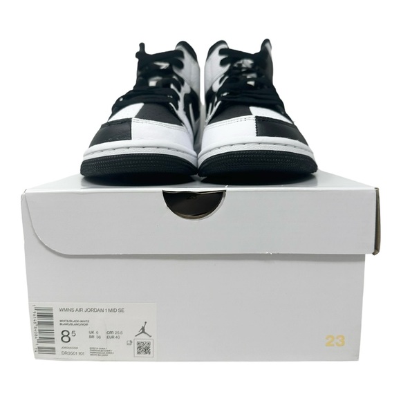 Women’s Air Jordan 1 Mid SE Split Homage Black White DR0501101 Size 8.5 - Picture 9 of 9